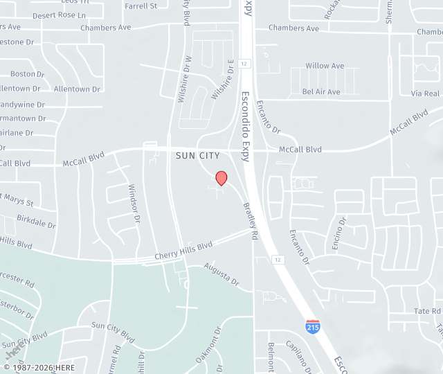 Location Map: 28115 Bradley Road, Suite 3 Sun City, CA 92586